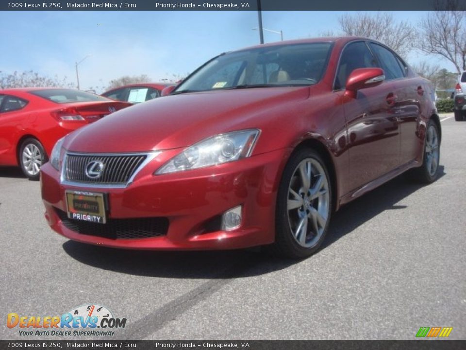2009 Lexus IS 250 Matador Red Mica / Ecru Photo #1