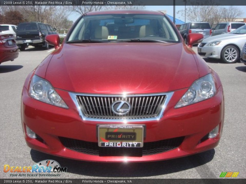 2009 Lexus IS 250 Matador Red Mica / Ecru Photo #7