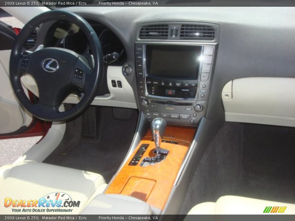2009 Lexus IS 250 Matador Red Mica / Ecru Photo #11