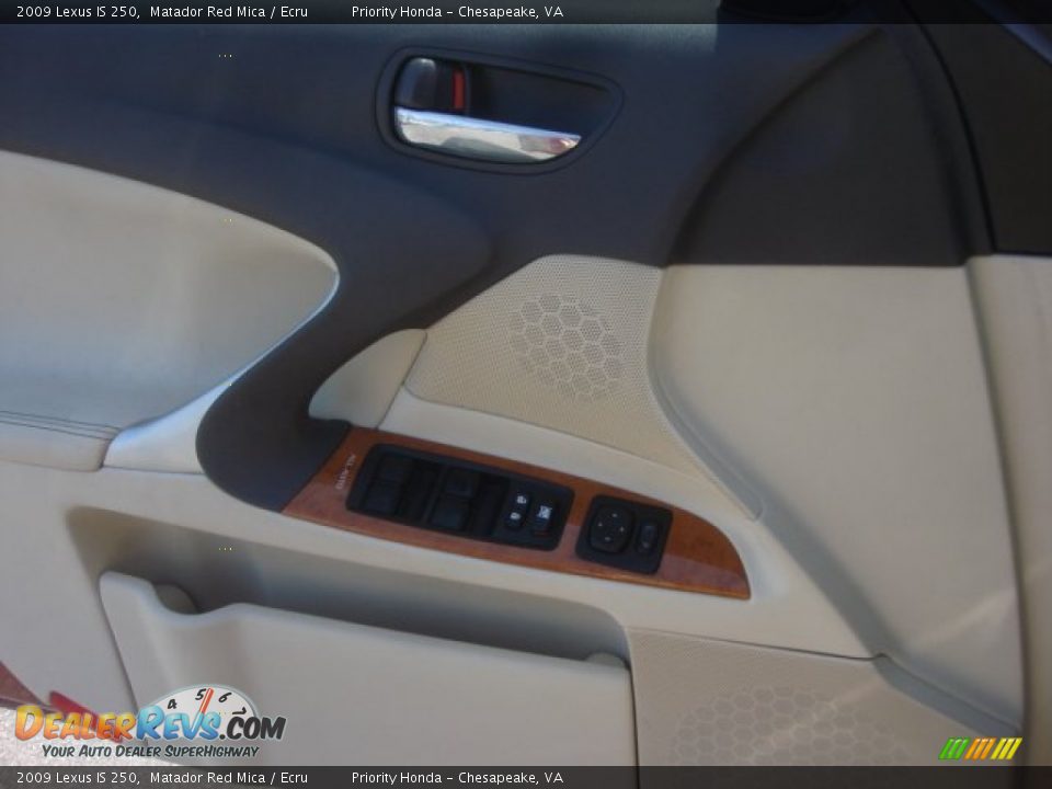 2009 Lexus IS 250 Matador Red Mica / Ecru Photo #15