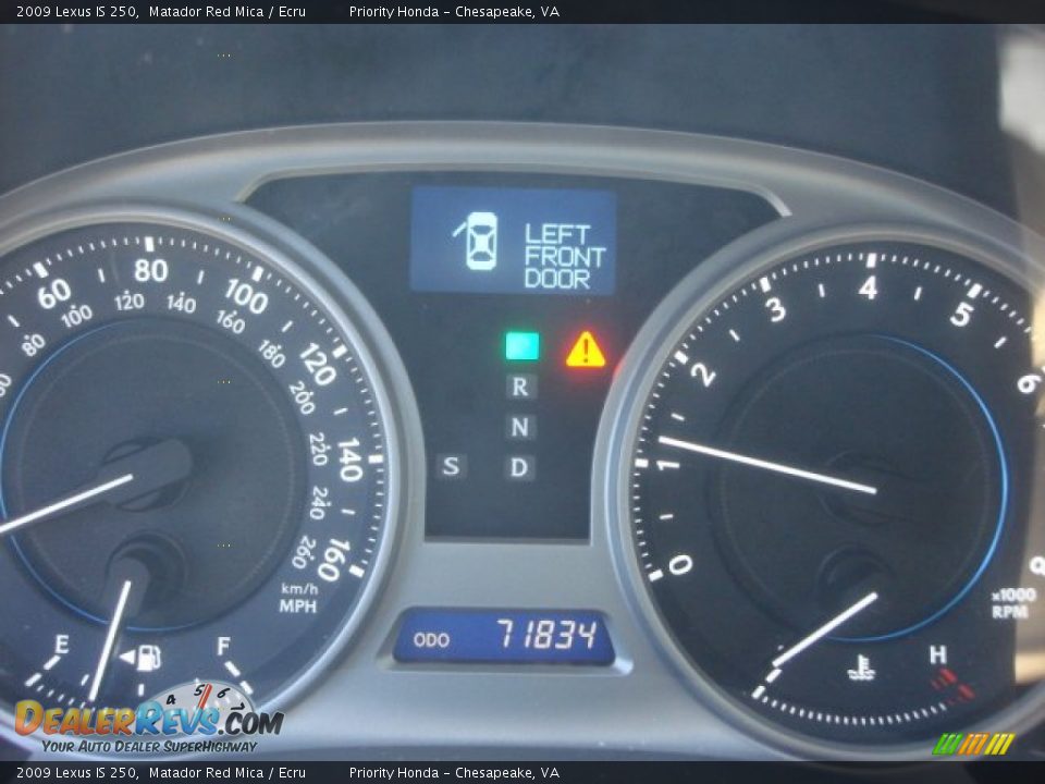 2009 Lexus IS 250 Matador Red Mica / Ecru Photo #16
