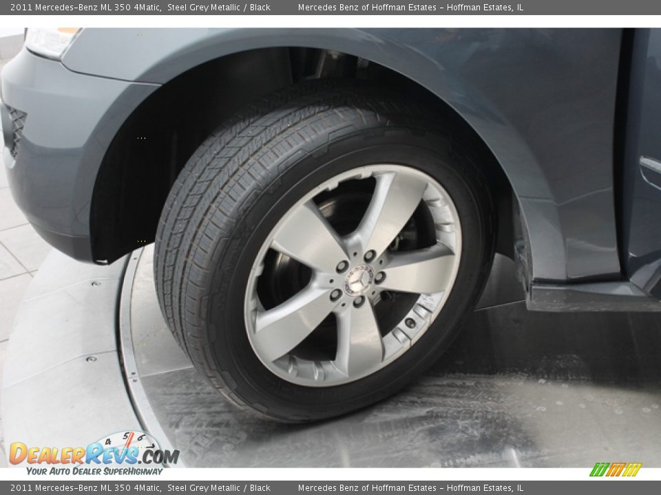 2011 Mercedes-Benz ML 350 4Matic Steel Grey Metallic / Black Photo #27