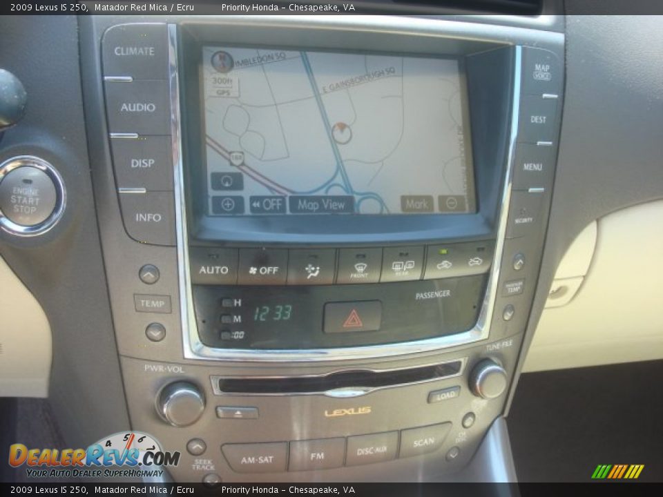 2009 Lexus IS 250 Matador Red Mica / Ecru Photo #19