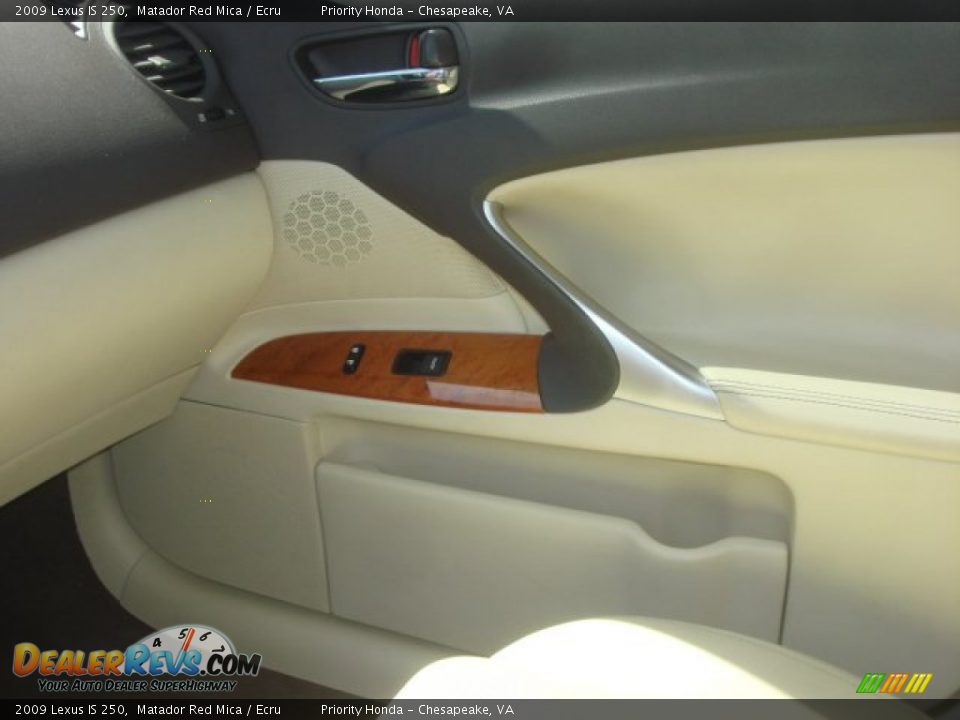 2009 Lexus IS 250 Matador Red Mica / Ecru Photo #22