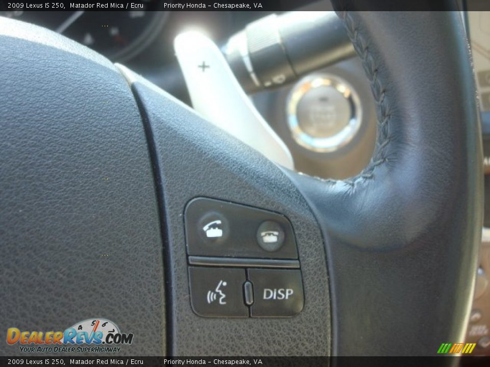 2009 Lexus IS 250 Matador Red Mica / Ecru Photo #24
