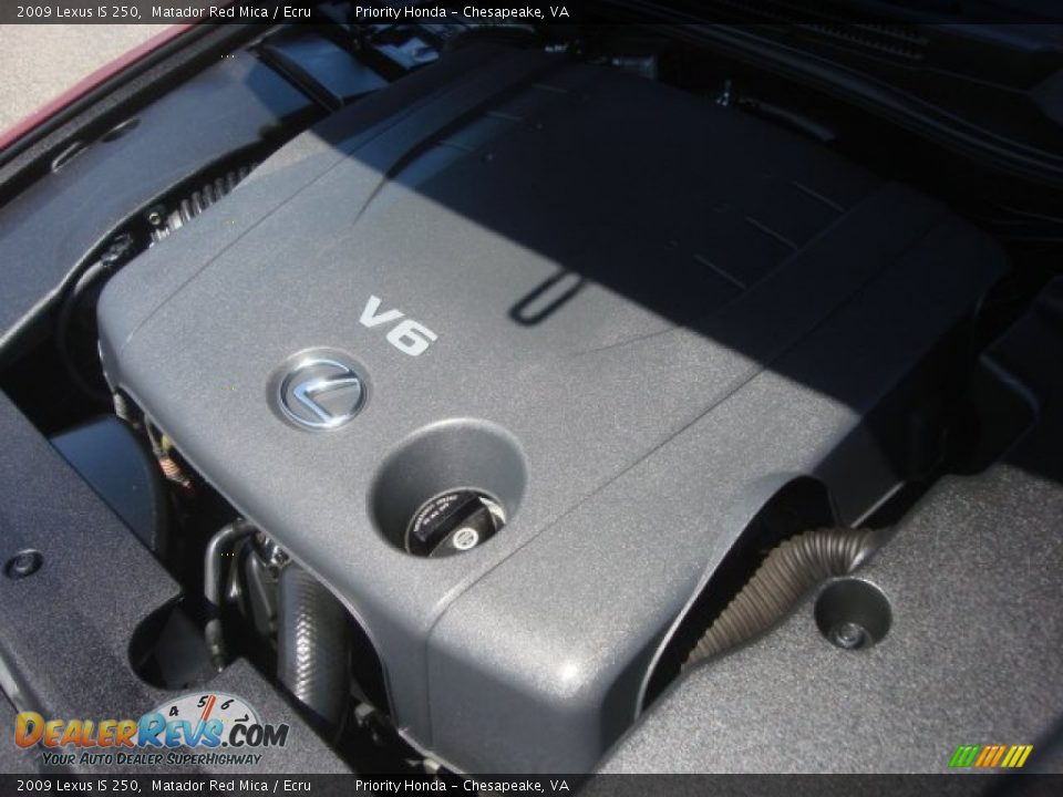2009 Lexus IS 250 Matador Red Mica / Ecru Photo #26
