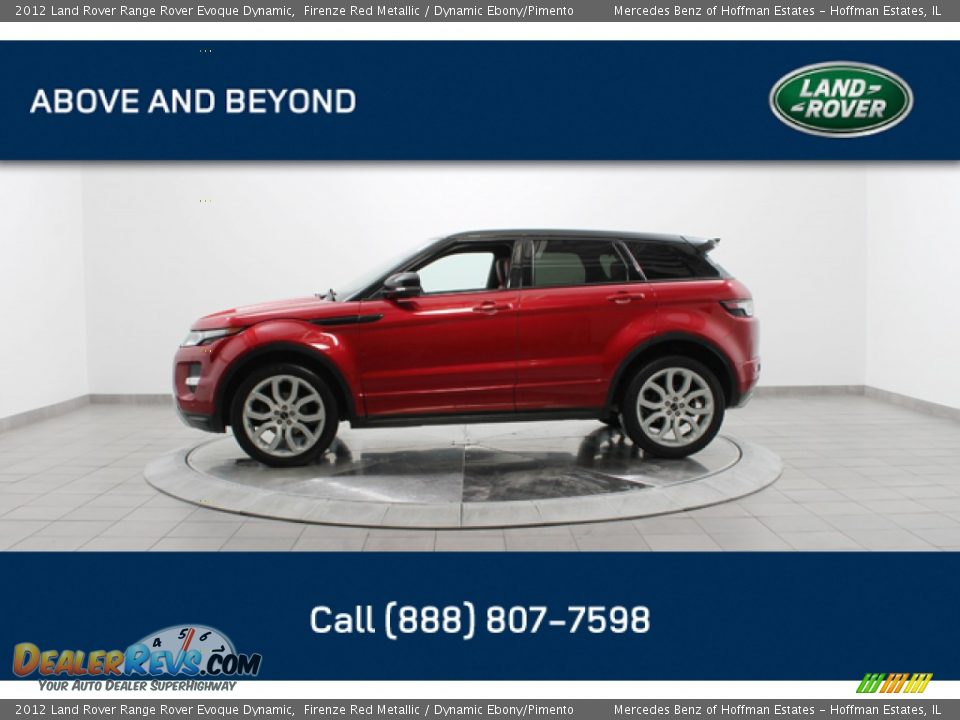 2012 Land Rover Range Rover Evoque Dynamic Firenze Red Metallic / Dynamic Ebony/Pimento Photo #2