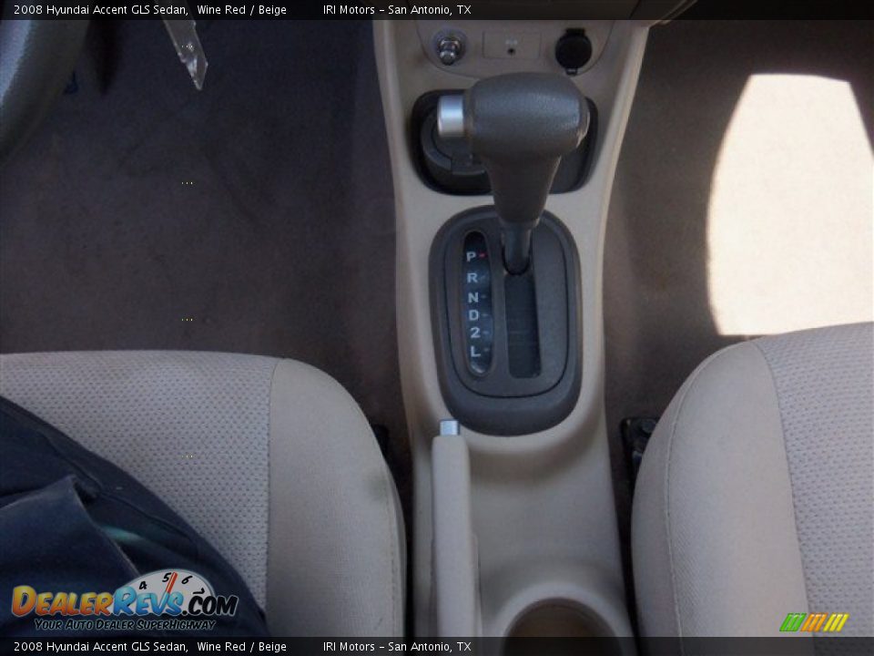 2008 Hyundai Accent GLS Sedan Wine Red / Beige Photo #14