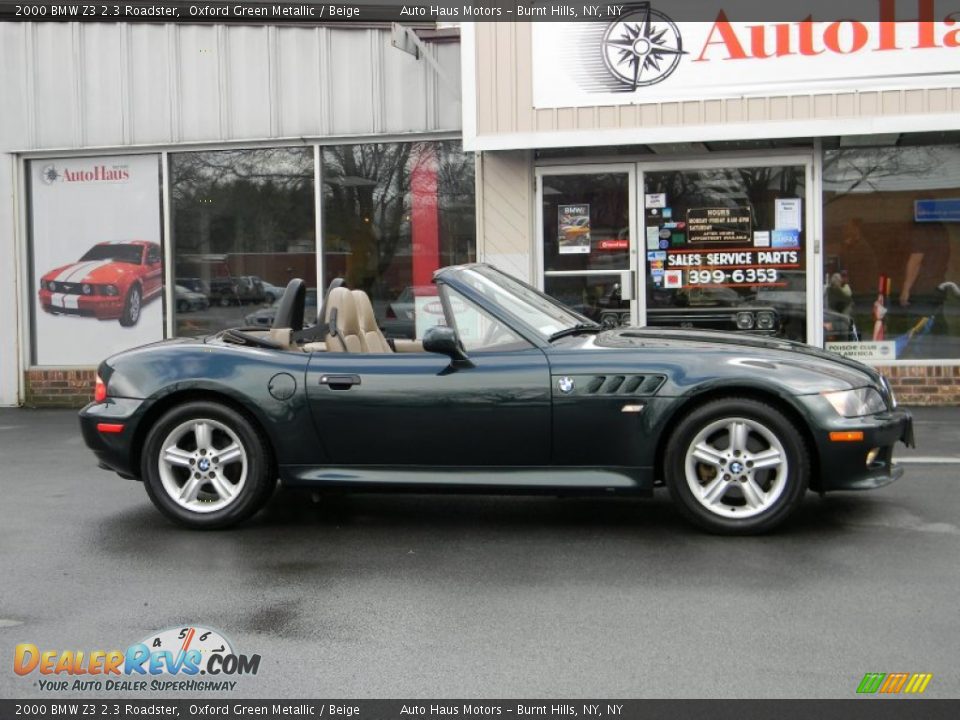 2000 BMW Z3 2.3 Roadster Oxford Green Metallic / Beige Photo #6