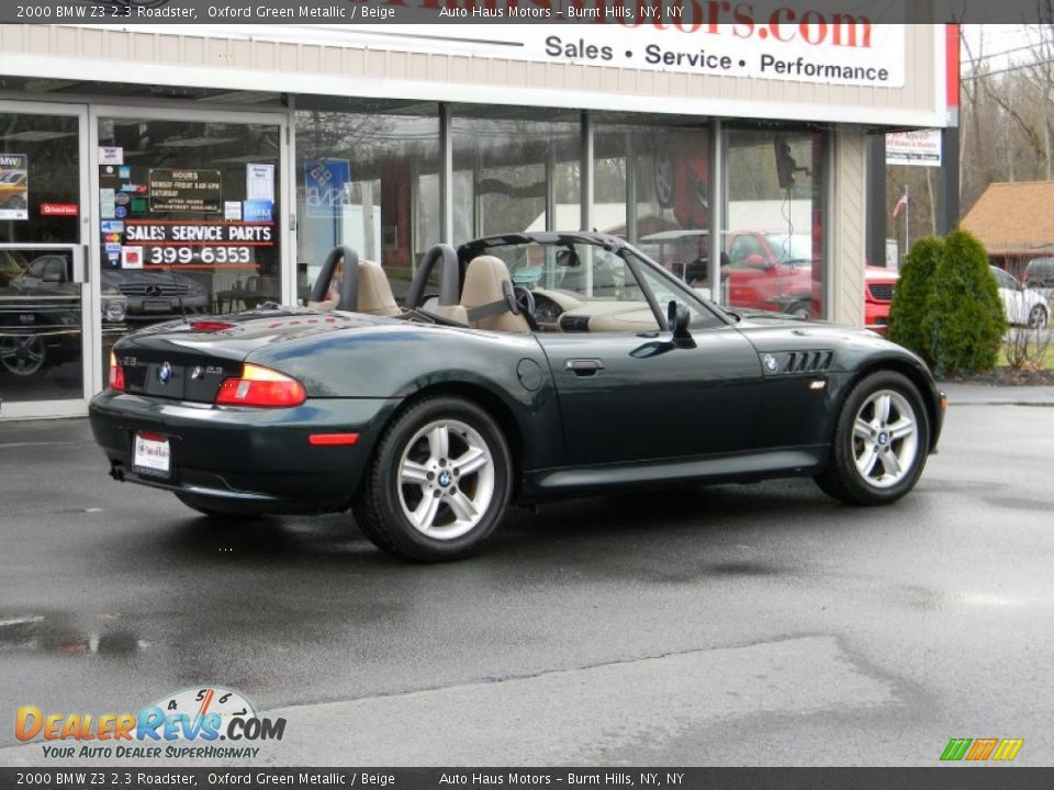 2000 BMW Z3 2.3 Roadster Oxford Green Metallic / Beige Photo #7