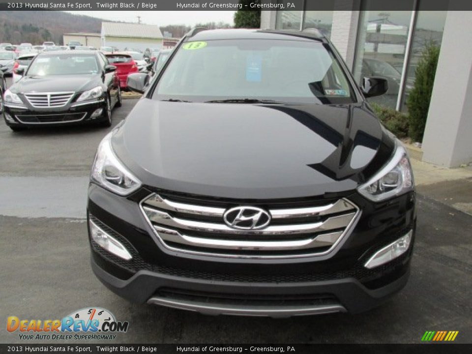 2013 Hyundai Santa Fe Sport Twilight Black / Beige Photo #4