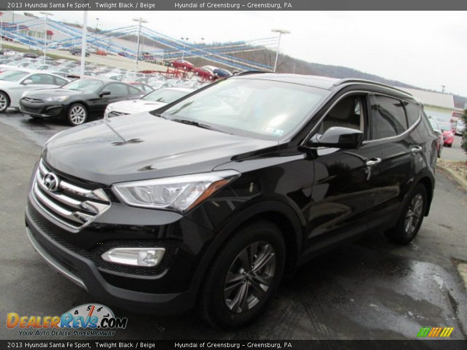 2013 Hyundai Santa Fe Sport Twilight Black / Beige Photo #5