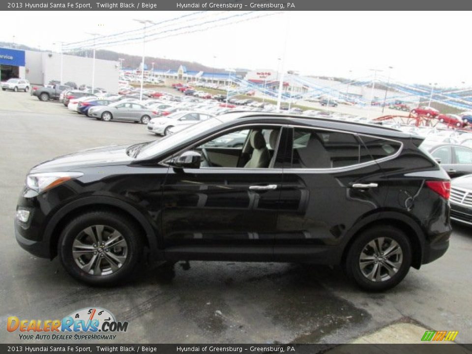 2013 Hyundai Santa Fe Sport Twilight Black / Beige Photo #6