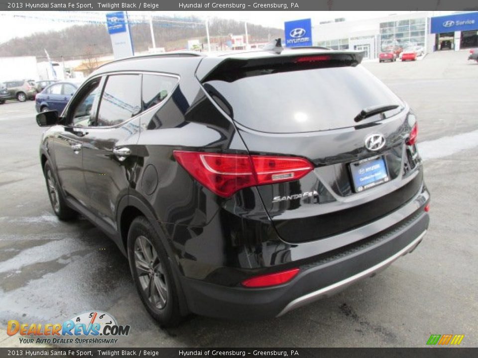 2013 Hyundai Santa Fe Sport Twilight Black / Beige Photo #7