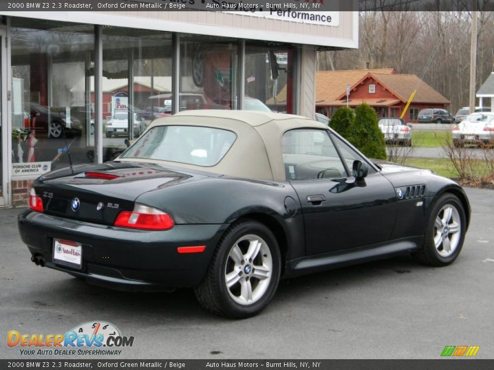 2000 BMW Z3 2.3 Roadster Oxford Green Metallic / Beige Photo #10