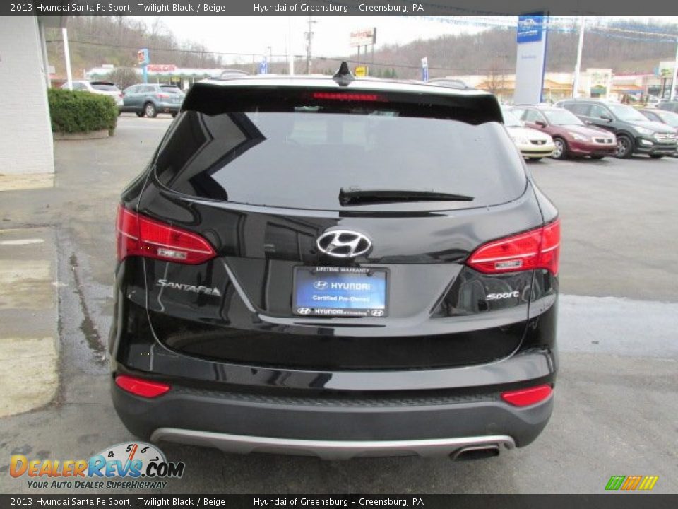 2013 Hyundai Santa Fe Sport Twilight Black / Beige Photo #8