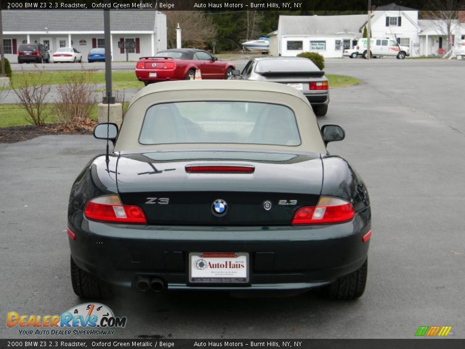 2000 BMW Z3 2.3 Roadster Oxford Green Metallic / Beige Photo #11
