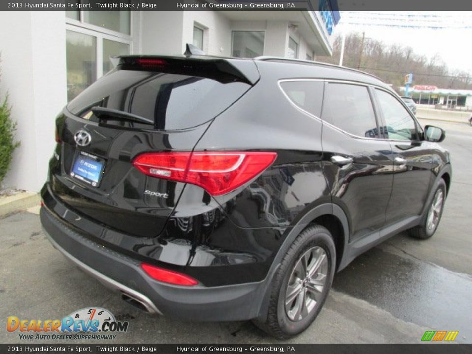 2013 Hyundai Santa Fe Sport Twilight Black / Beige Photo #9