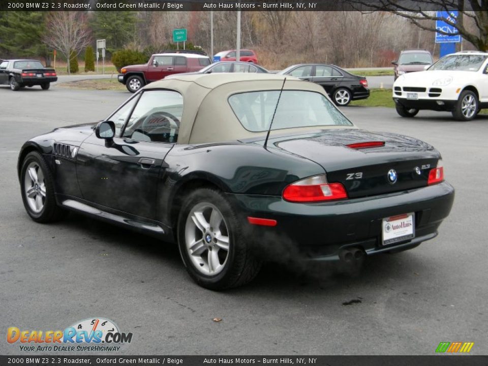 2000 BMW Z3 2.3 Roadster Oxford Green Metallic / Beige Photo #12