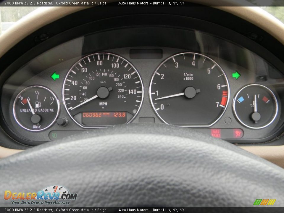 2000 BMW Z3 2.3 Roadster Oxford Green Metallic / Beige Photo #13