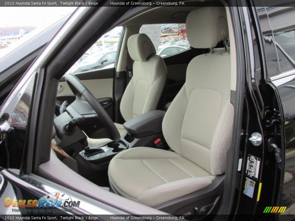 2013 Hyundai Santa Fe Sport Twilight Black / Beige Photo #11