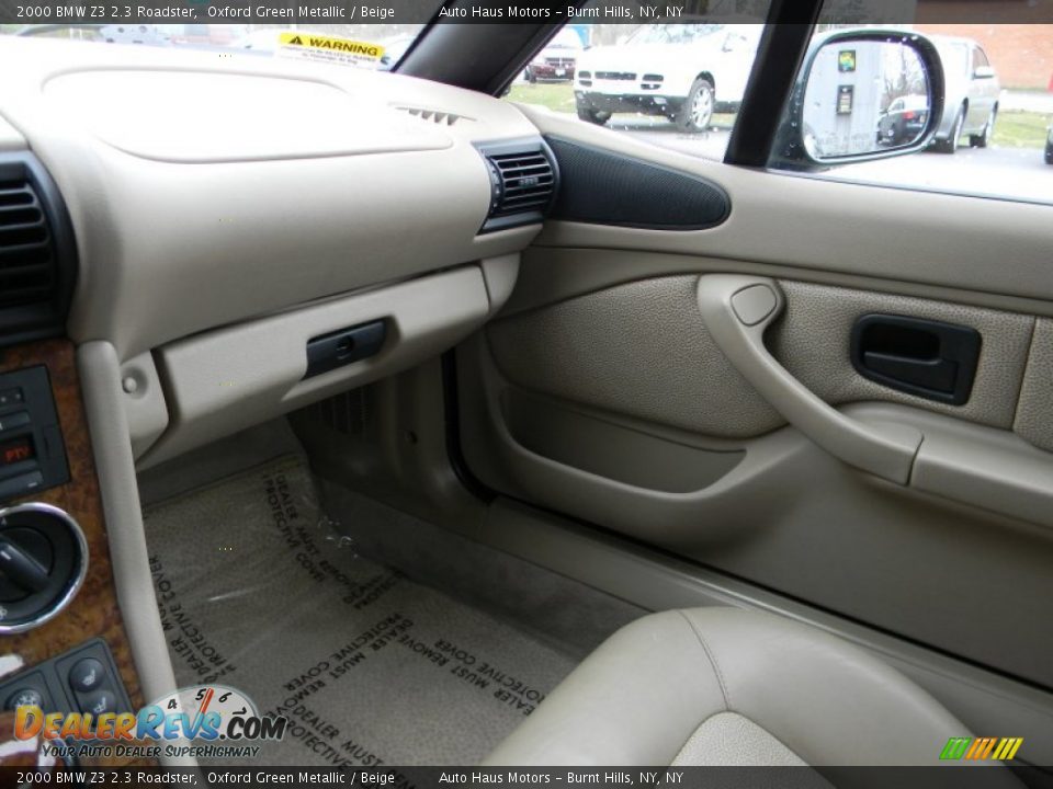 2000 BMW Z3 2.3 Roadster Oxford Green Metallic / Beige Photo #15