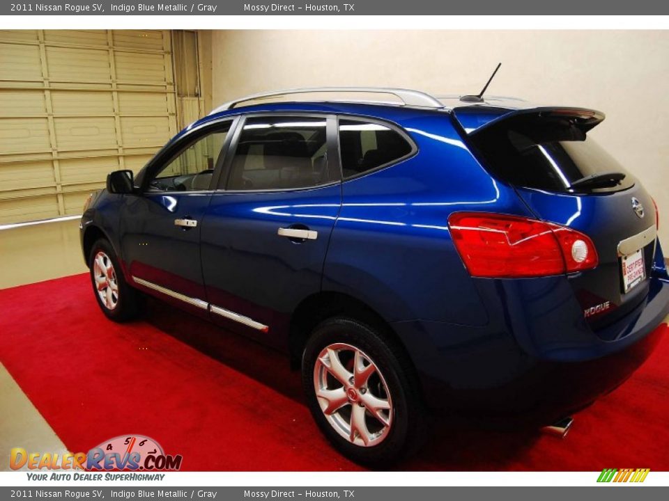 2011 Nissan Rogue SV Indigo Blue Metallic / Gray Photo #4