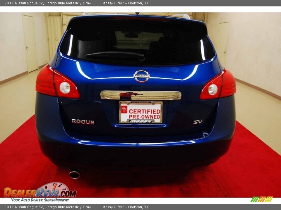 2011 Nissan Rogue SV Indigo Blue Metallic / Gray Photo #5