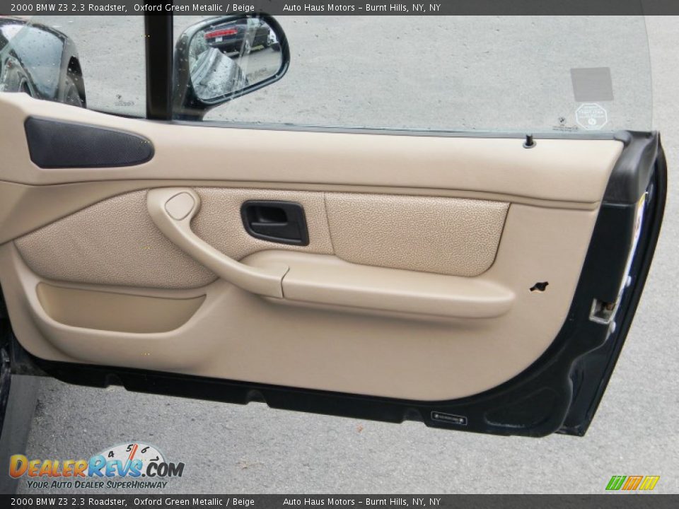 2000 BMW Z3 2.3 Roadster Oxford Green Metallic / Beige Photo #17