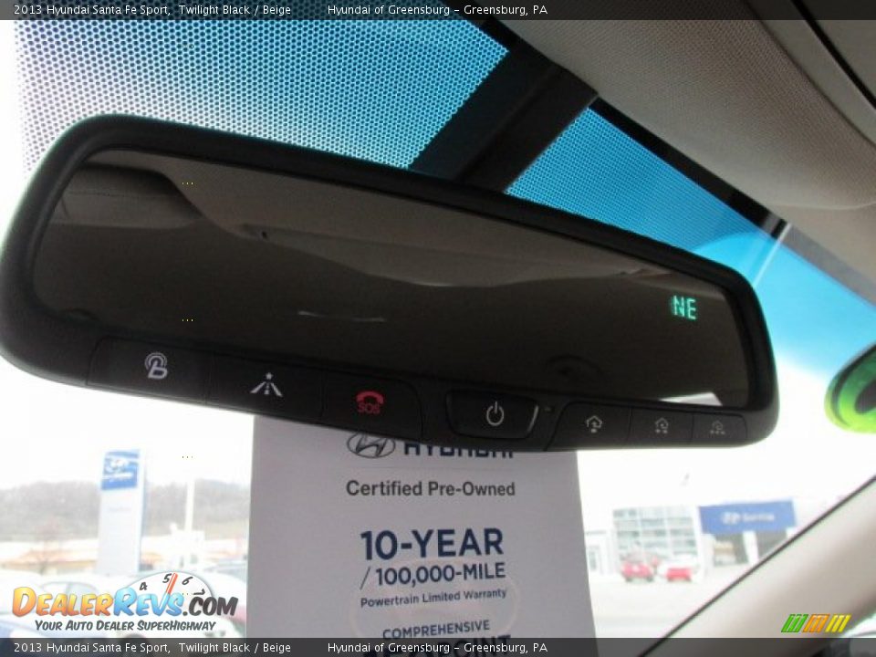 2013 Hyundai Santa Fe Sport Twilight Black / Beige Photo #16