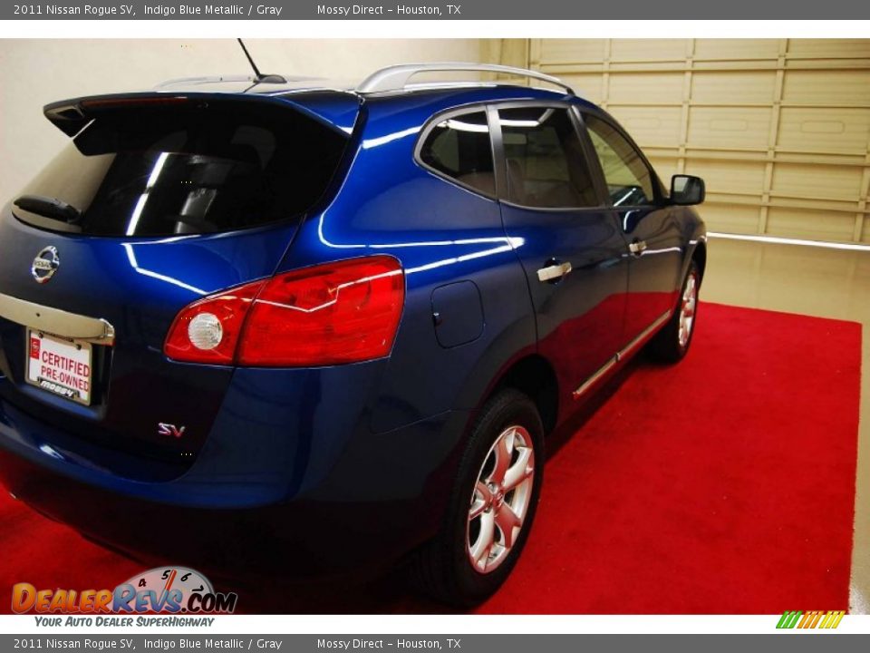 2011 Nissan Rogue SV Indigo Blue Metallic / Gray Photo #6