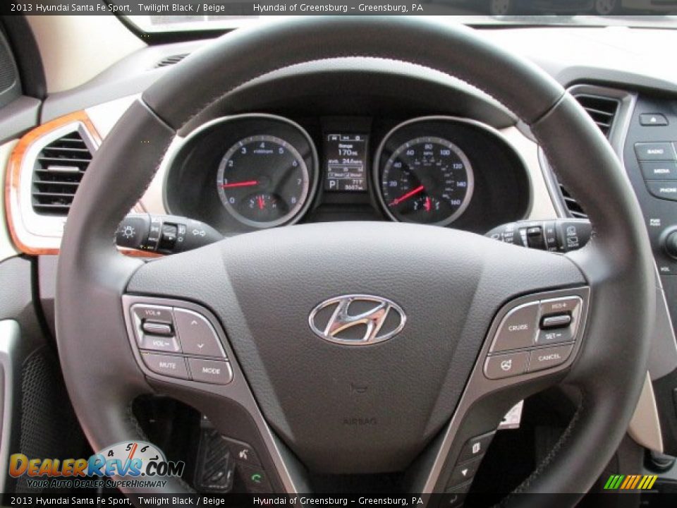 2013 Hyundai Santa Fe Sport Twilight Black / Beige Photo #19