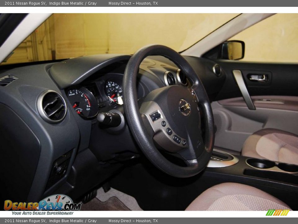 2011 Nissan Rogue SV Indigo Blue Metallic / Gray Photo #11