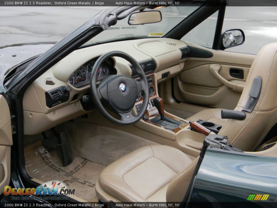 2000 BMW Z3 2.3 Roadster Oxford Green Metallic / Beige Photo #23