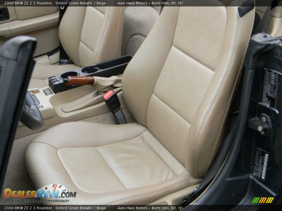 2000 BMW Z3 2.3 Roadster Oxford Green Metallic / Beige Photo #24