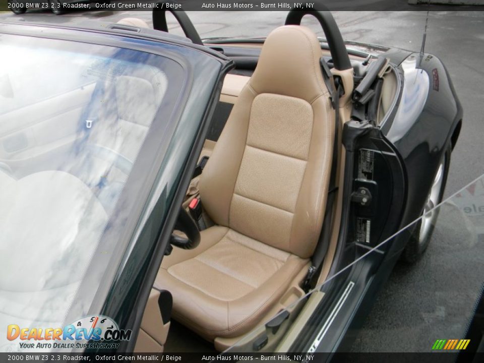 2000 BMW Z3 2.3 Roadster Oxford Green Metallic / Beige Photo #25