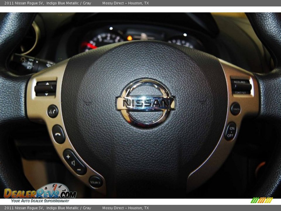 2011 Nissan Rogue SV Indigo Blue Metallic / Gray Photo #23