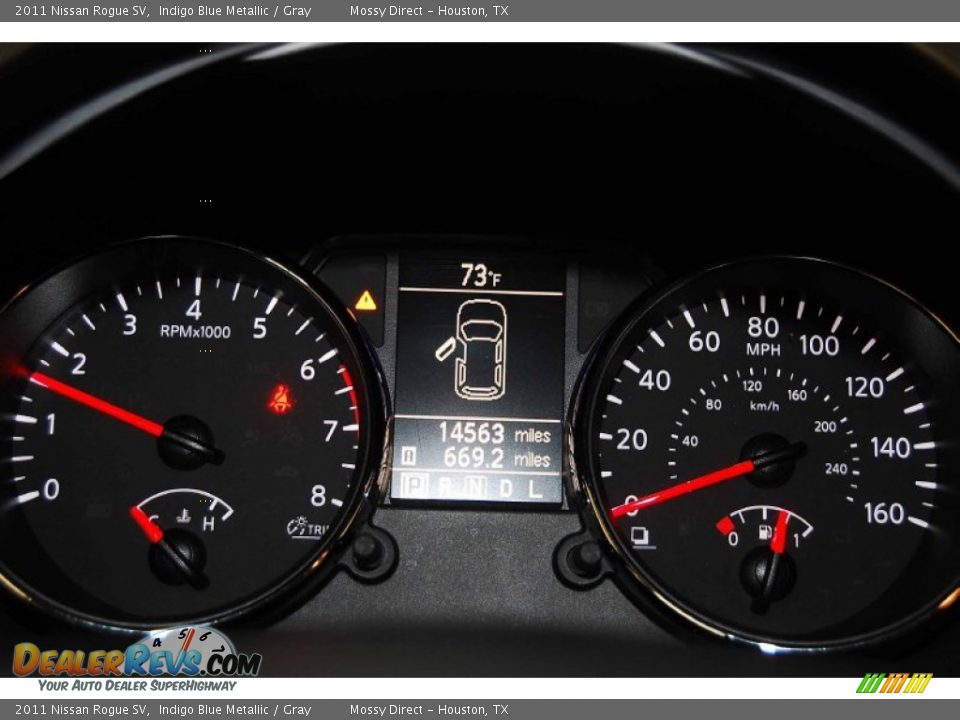 2011 Nissan Rogue SV Indigo Blue Metallic / Gray Photo #24