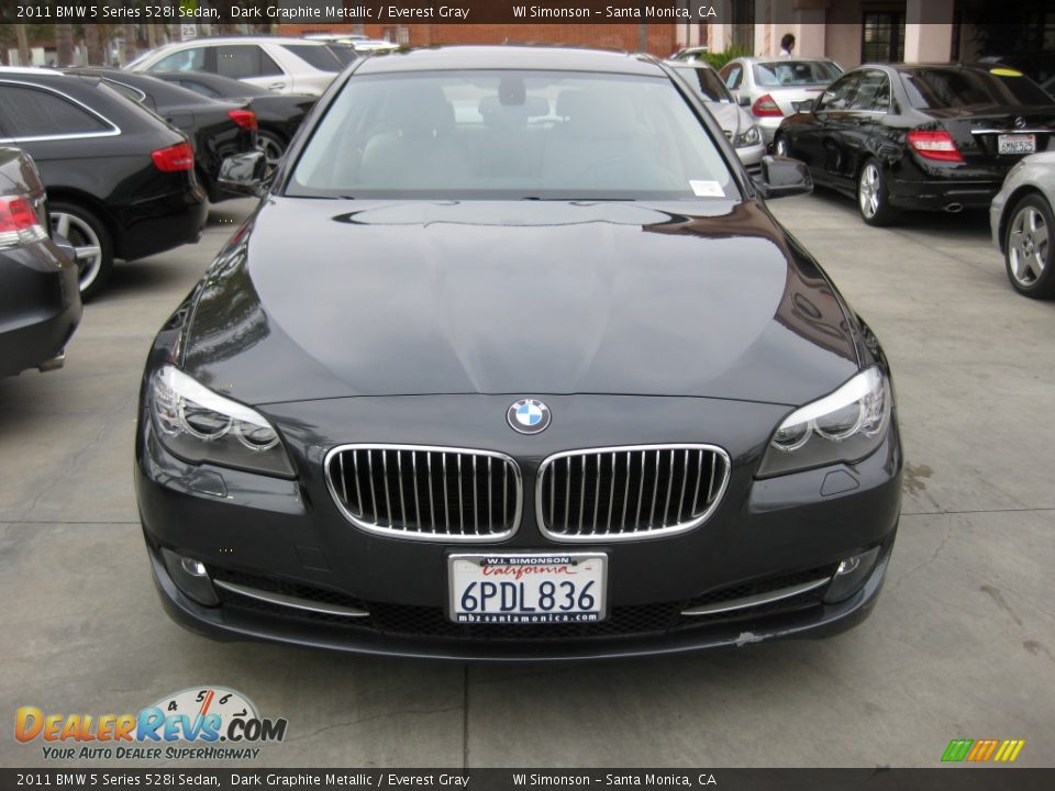 2011 BMW 5 Series 528i Sedan Dark Graphite Metallic / Everest Gray Photo #6
