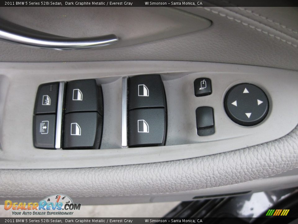 2011 BMW 5 Series 528i Sedan Dark Graphite Metallic / Everest Gray Photo #8