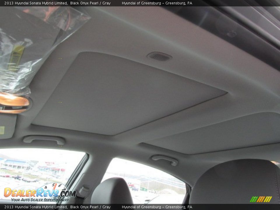 2013 Hyundai Sonata Hybrid Limited Black Onyx Pearl / Gray Photo #9