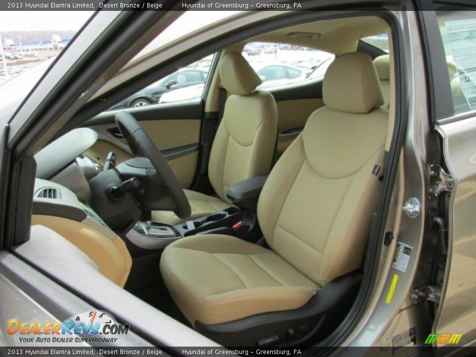 2013 Hyundai Elantra Limited Desert Bronze / Beige Photo #7
