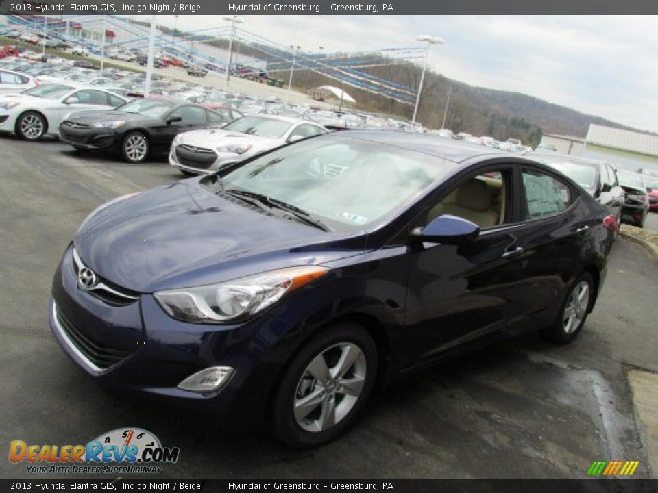 2013 Hyundai Elantra GLS Indigo Night / Beige Photo #3