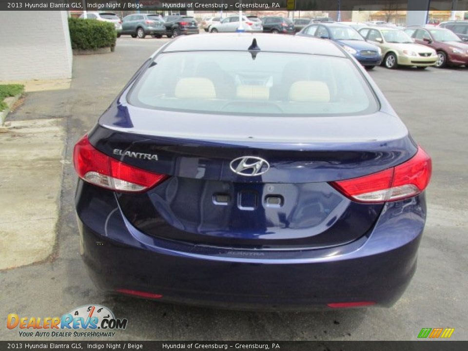 2013 Hyundai Elantra GLS Indigo Night / Beige Photo #4