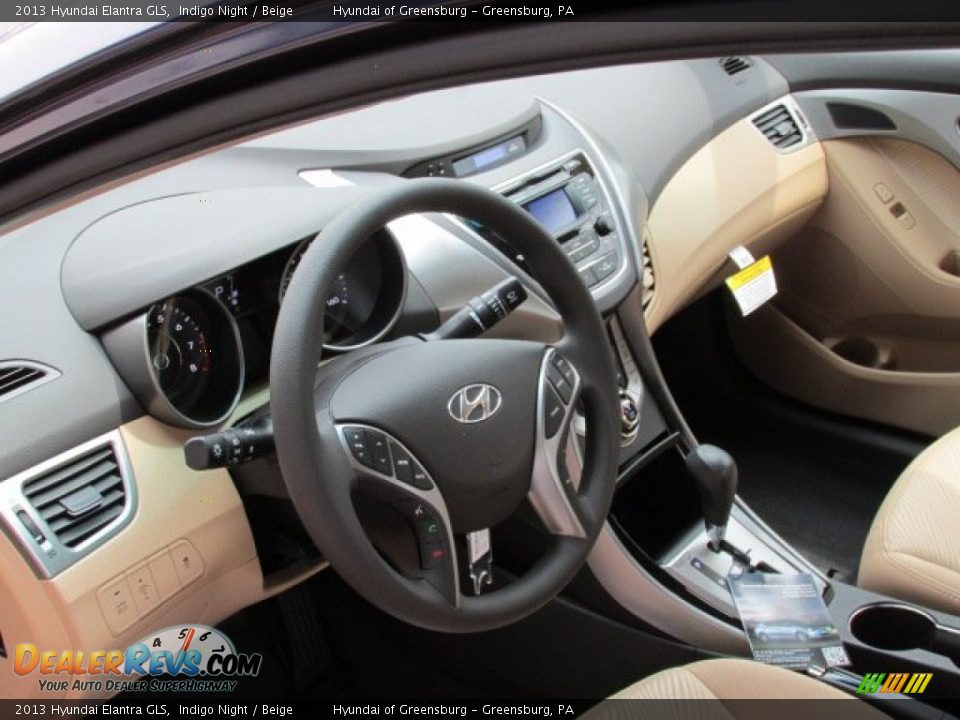 2013 Hyundai Elantra GLS Indigo Night / Beige Photo #5