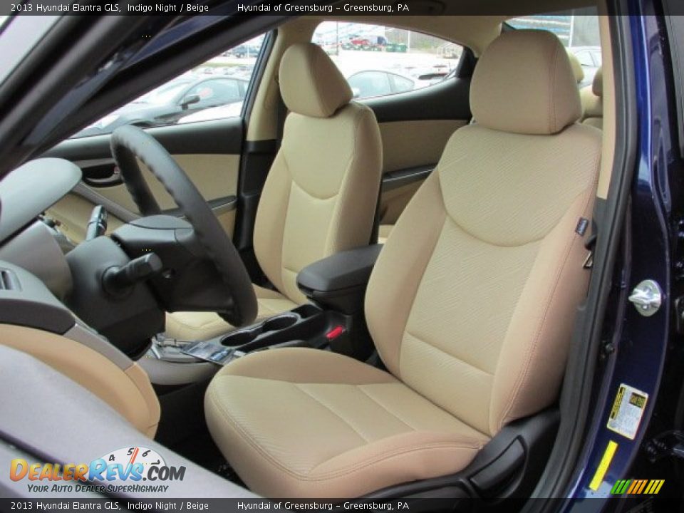 2013 Hyundai Elantra GLS Indigo Night / Beige Photo #7