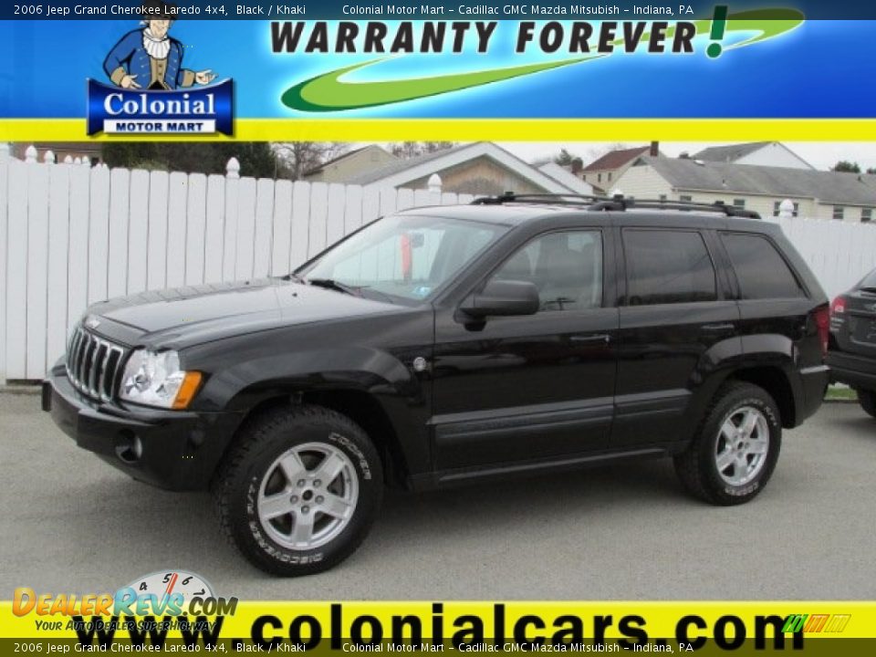 2006 Jeep Grand Cherokee Laredo 4x4 Black / Khaki Photo #1
