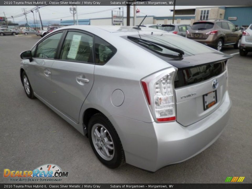 2010 Toyota Prius Hybrid II Classic Silver Metallic / Misty Gray Photo #9
