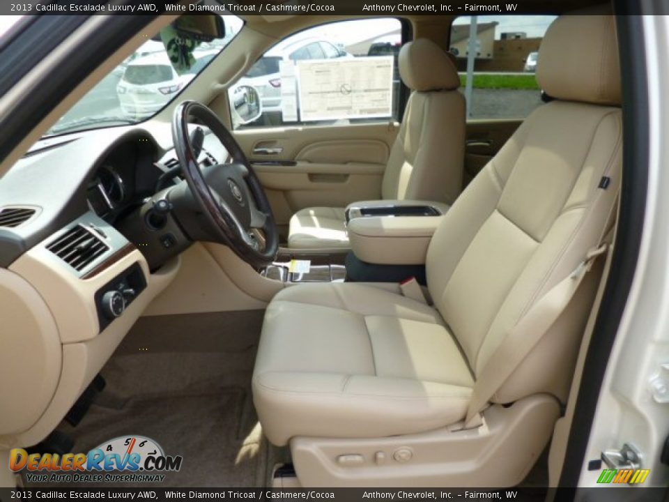 2013 Cadillac Escalade Luxury AWD White Diamond Tricoat / Cashmere/Cocoa Photo #15