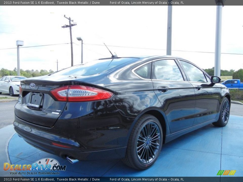 2013 Ford Fusion SE 1.6 EcoBoost Tuxedo Black Metallic / Dune Photo #3